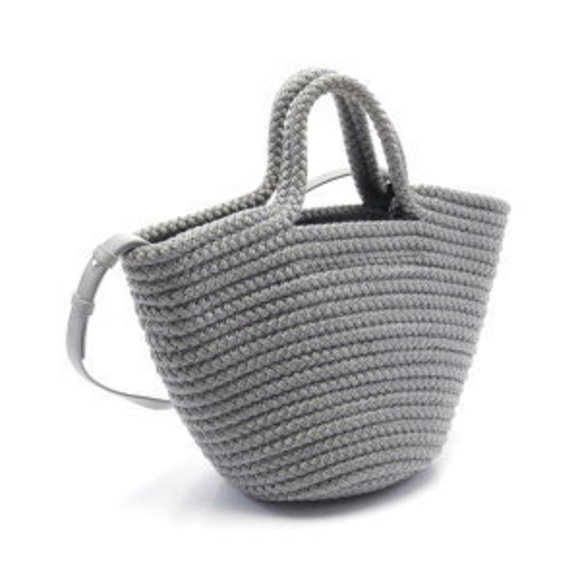 Balenciaga IBIZA Basket Handbag Bag Nylon Leather Grey - Picture 1 of 4